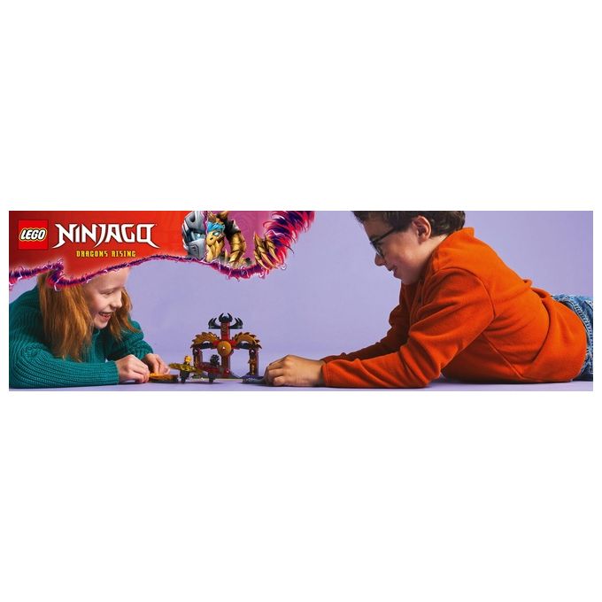 LEGO NINJAGO Battle Pack Draghi dello Spinjitzu - 2 Trottole Giocattolo Tempio Costruibile Elementi di Potere e 2 Minifigure Giochi per Bambini e Bambine da 6 Anni da La Rivolta dei Draghi 71826