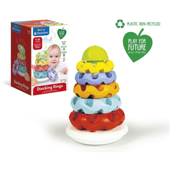Clementoni 17103 Anelli Impilabili del Bosco Allegro Multicolore