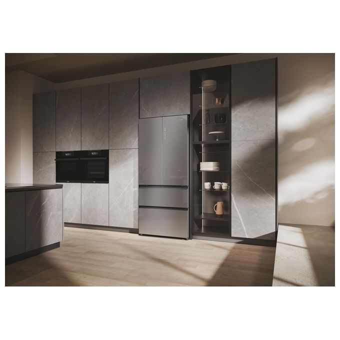 Haier Serie 7 HFR7819ENGC Frigorifero Americano Side By Side 504 Litri Classe E No Frost colore Inox