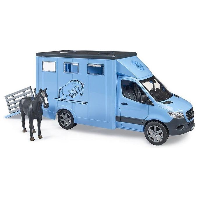 Bruder Bworld Modellino di Furgone con 1 Cavallo