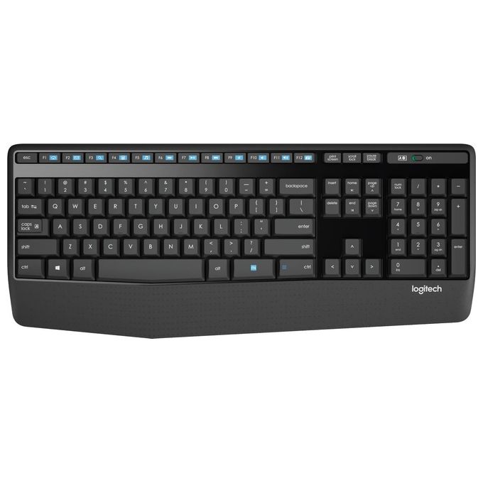 Logitech Wireless Combo MK345 Set Mouse e Tastiera senza Fili 2.4 GHz Francese Nero-Blu