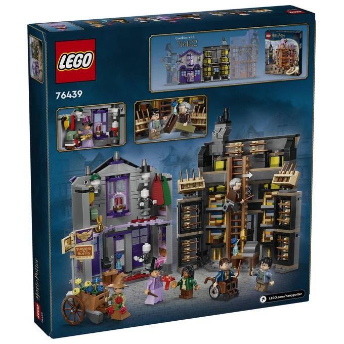 LEGO Harry Potter Olivander e Madama McClan: Abiti per Tutte le Occasioni 2 Modelli di Negozi Giocattolo da Costruire con 6 Minifigure Giochi Creativi per Bambini da 8 Anni da Collezione 76439