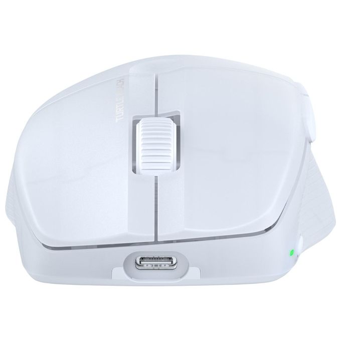Turtle Beach Pure Air - Mouse da gioco RGB wireless ergonomico e ultraleggero con sensore ottico a 26K DPI dotato di batteria da 125 ore illuminazione RGB - Bianco