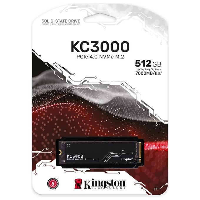Kingston Technology KC3000 Ssd M.2 512Gb PCI Express 4.0 3D TLC NVMe