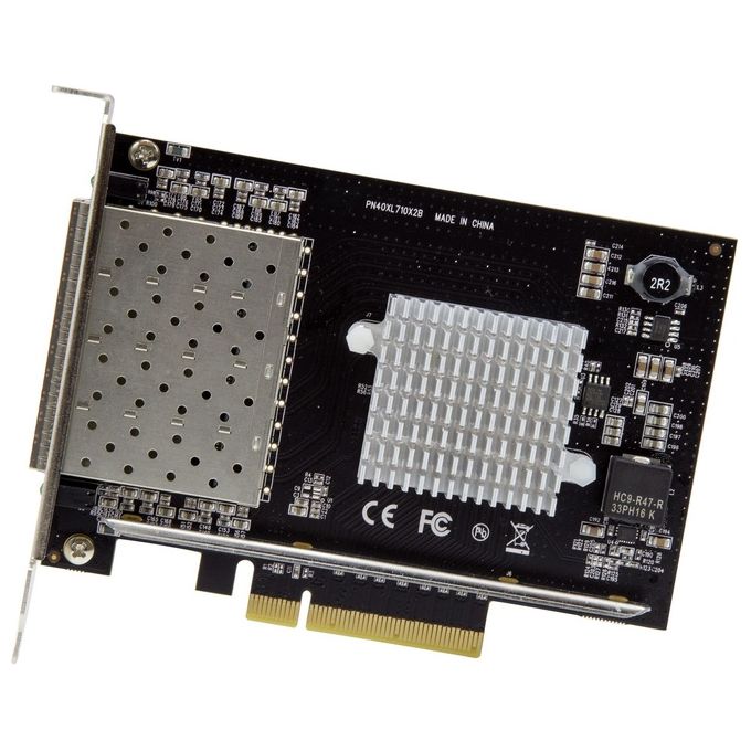 StarTech.com PEX10GSFP4I Scheda di Rete per Server SFP+ a Quattro Porte PCI Express con Chip Intel XL710 Interfaccia Fibra 4 Porte 20000 Mbit-s colore Nero