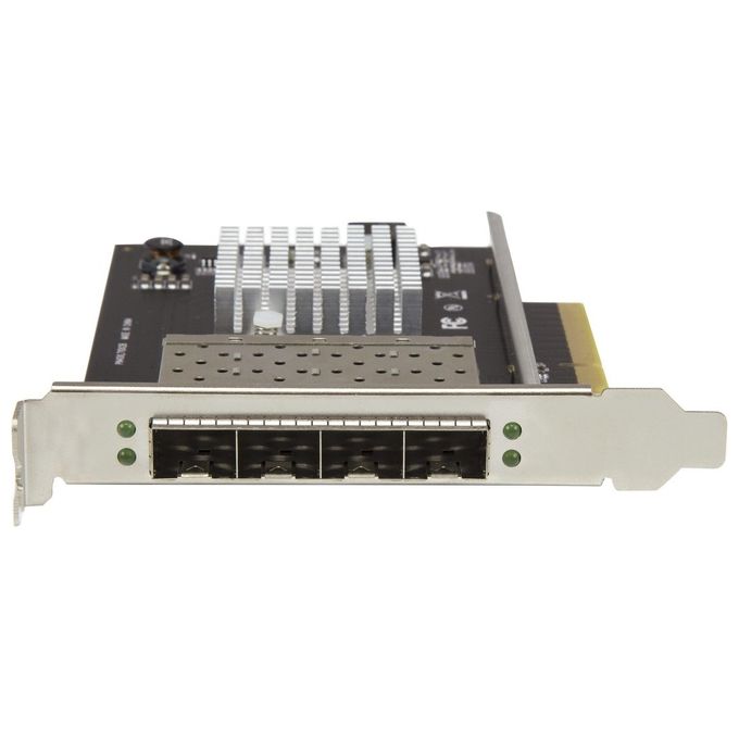 StarTech.com PEX10GSFP4I Scheda di Rete per Server SFP+ a Quattro Porte PCI Express con Chip Intel XL710 Interfaccia Fibra 4 Porte 20000 Mbit-s colore Nero