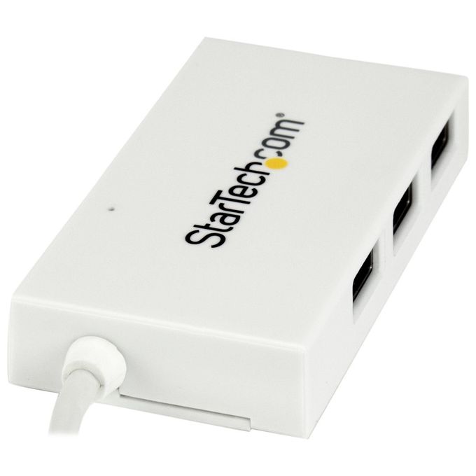 StarTech Hub Usb-C a 4 Porte Usb 3.0 Perno e Concentratore Usb Tipo C Bianco