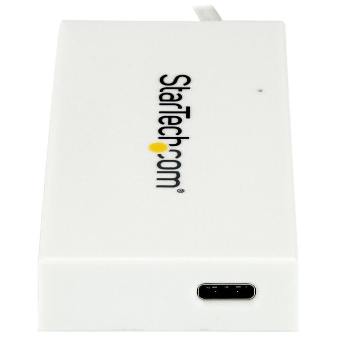 StarTech Hub Usb-C a 4 Porte Usb 3.0 Perno e Concentratore Usb Tipo C Bianco