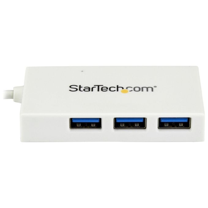 StarTech Hub Usb-C a 4 Porte Usb 3.0 Perno e Concentratore Usb Tipo C Bianco