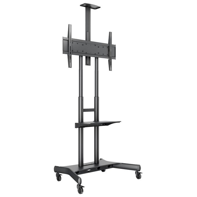 ITB MB4627 Banco a Rotelle per Monitor Portatili a Schermo Piatto Nero
