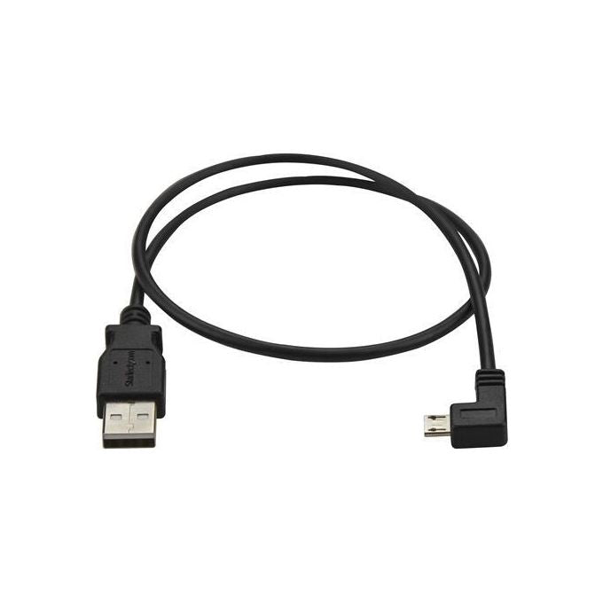 Startech.com Cavo Micro-Usb da Ricarica e Sincronizzazione Angolato Sinistra da 0.5mt