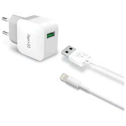 Celly TCUSBLIGHT Kit Caricabatterie 12W e cavo Usb - Lightning