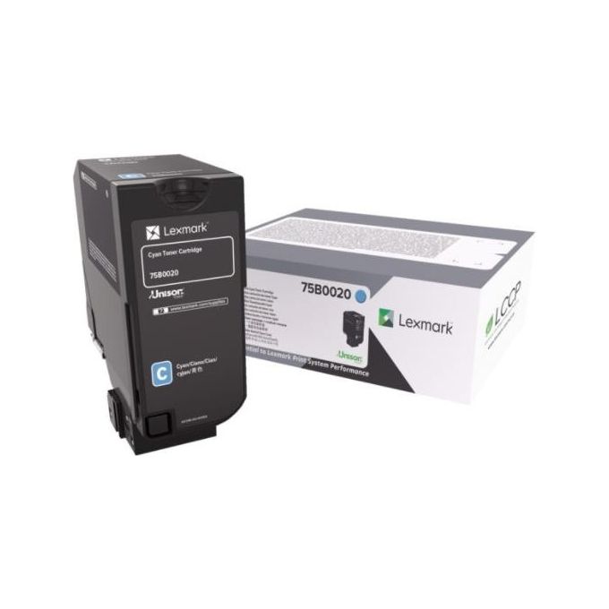 Lexmark 75b0020 Toner Originale Ciano 1 Pezzo