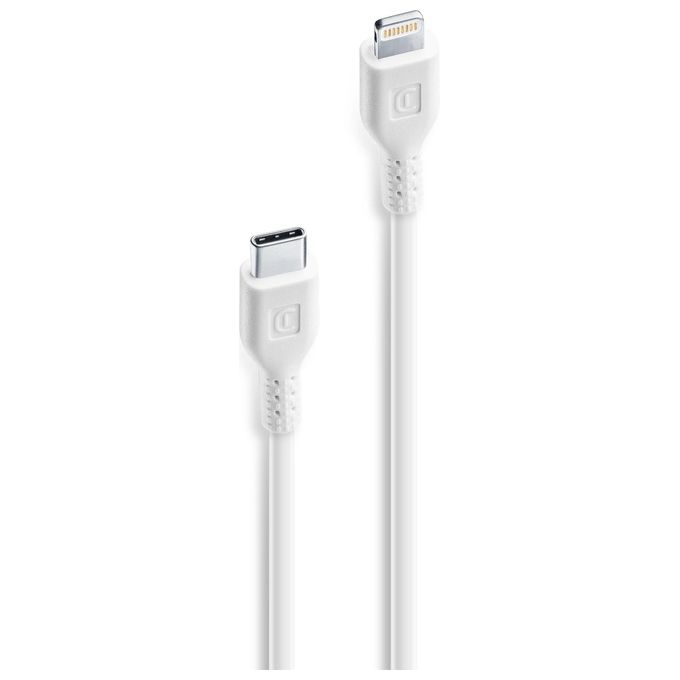 Cellular Line Cavo da Usb-C a Usb-C per la Ricarica e Sincronizzazione Dati Bianco