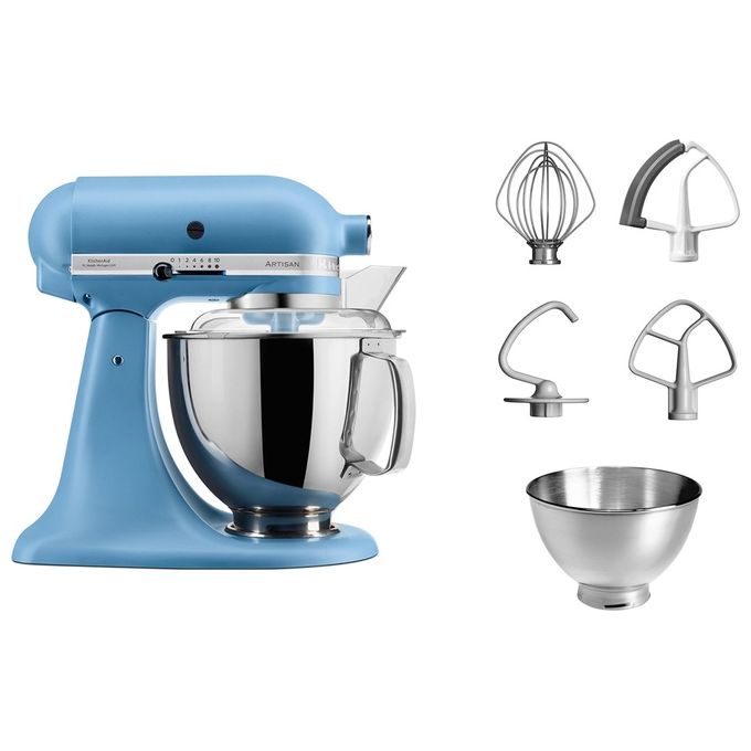 KitchenAid 5KSM175PSEVB Artisan Impastatrice Planetaria 300W 4,8 Litri Velvet Blu