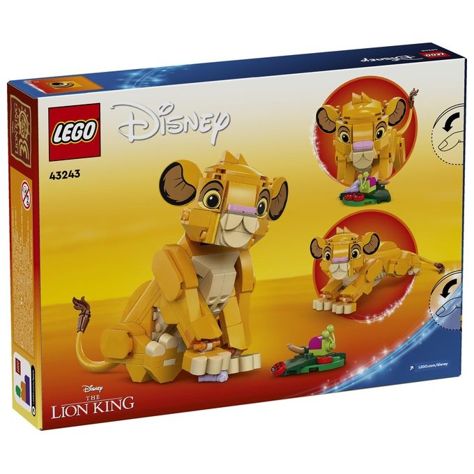 LEGO Disney Simba il Cucciolo del Re Leone Giochi di Fantasia per Bambini e Bambine da 6 Anni Personaggio Giocattolo Costruibile con Parti Snodabili dal Film d'Animazione Idea Regalo 43243