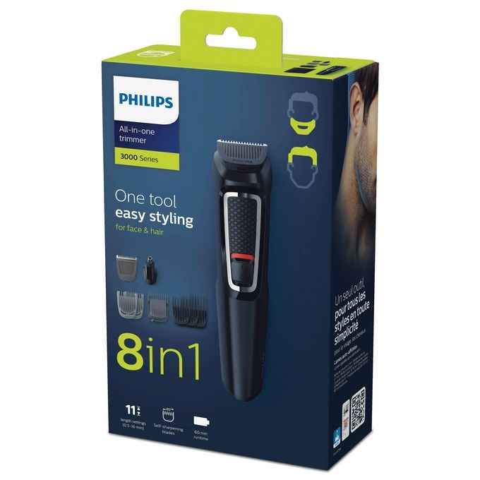 Philips MultiGroom Series 3000 Tagliacapelli Nero Ricaricabile
