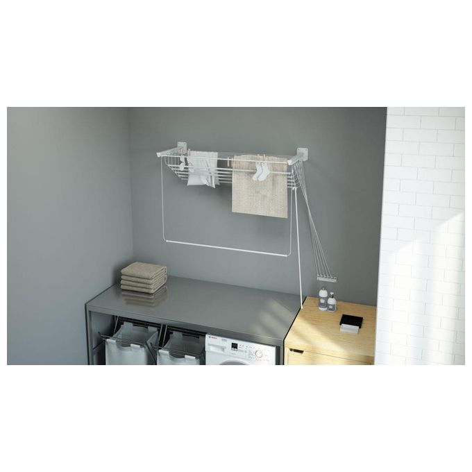 Colombo New Scal SG120 Stendibiancheria da Parete Saliestendi Ripiegabile 7,2 m 120 cm colore Bianco