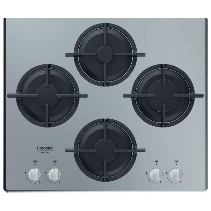 Hotpoint HAGD 61S-SL Piano Cottura a Gas 4 Zone 60 cm Argento