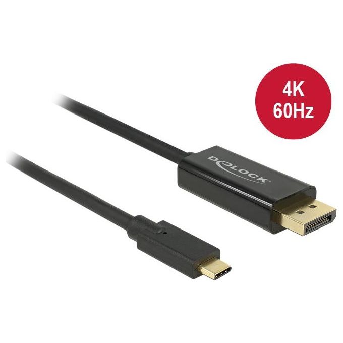 DeLOCK Adattatore Video 3mt USB tipo-C DisplayPort Nero