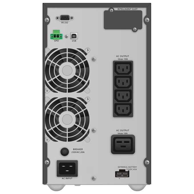 PowerWalker VFI 3000 TGB Doppia Conversione Online 3000VA 5 Prese AC Nero Gruppo di Continuita' UPS