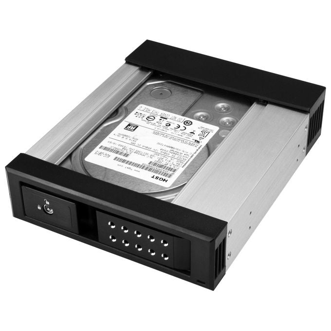 Startech Modulo Hot Swap per Disco Rigido da 5,25'' a 3,25'' per Dischi Sata-Sas da 3,5'' Trayless Allumunio