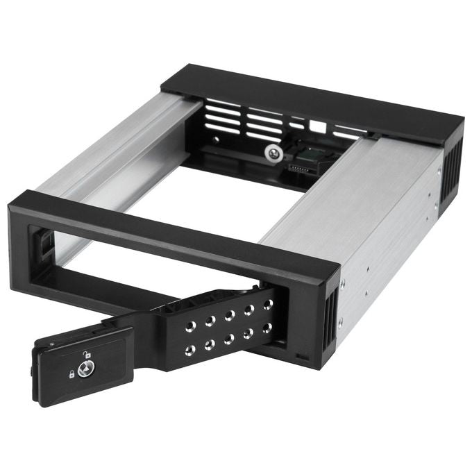 Startech Modulo Hot Swap per Disco Rigido da 5,25'' a 3,25'' per Dischi Sata-Sas da 3,5'' Trayless Allumunio