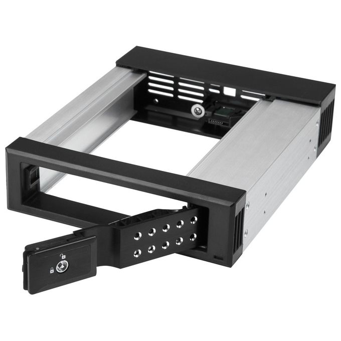 Startech Modulo Hot Swap per Disco Rigido da 5,25'' a 3,25'' per Dischi Sata-Sas da 3,5'' Trayless Allumunio