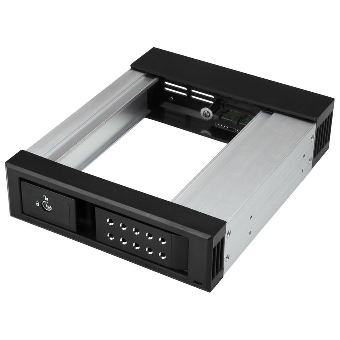 Startech Modulo Hot Swap per Disco Rigido da 5,25'' a 3,25'' per Dischi Sata-Sas da 3,5'' Trayless Allumunio