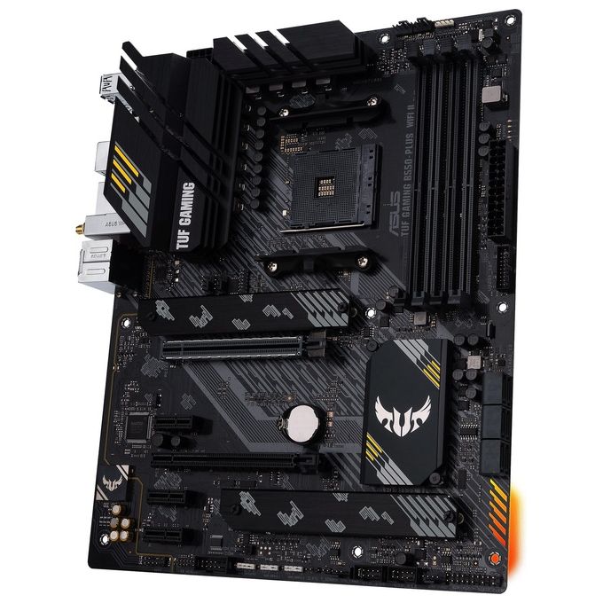 ASUS TUF Gaming B550-PLUS WiFi II Scheda Madre Gaming ATX, AMD B550, Socket AM4, DDR4, PCI 4.0, LAN Realtek 2.5Gb, WiFi 6 (802.11ax), 2xM.2, 6xSATA 6GB-s, 2xUSB 3.2 Gen 2, Aura Sync RGB, Nero