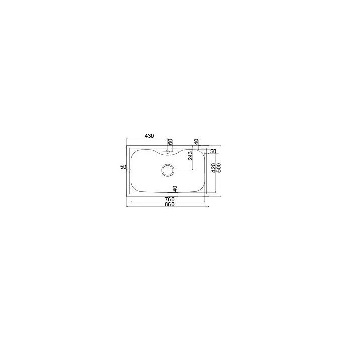 Apell CR860IBC Serie Criteria Lavello Acciaio Inox da Incasso Monovasca 86x50cm