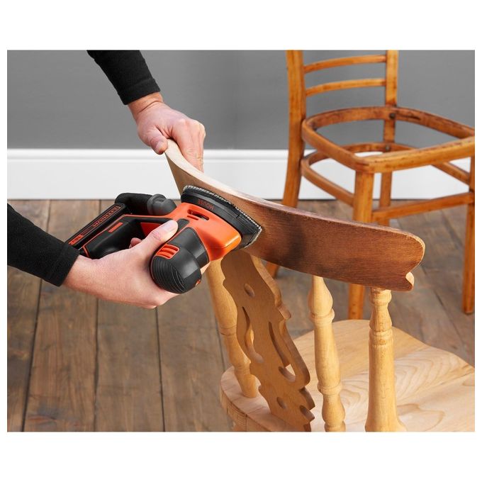 Black+Decker Levigatrice Mouse per Dettagli Alimentazione Batteria Litio 18v 1,5 ah con Accessori