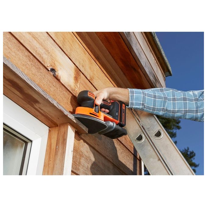 Black+Decker Levigatrice Mouse per Dettagli Alimentazione Batteria Litio 18v 1,5 ah con Accessori