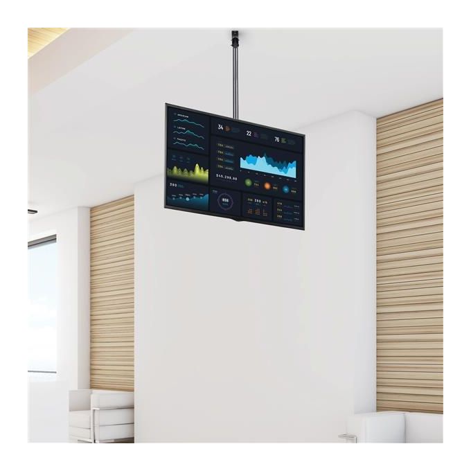 Startech Supporto da Soffitto per Televisione a Schermo Piatto Multidirezionale Palo da 2,5mt a 2,9mt
