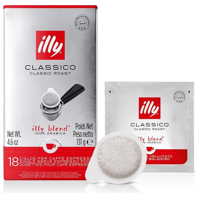 Illy Caffe' in Cialde ESE Monodose Tostato Classico 1 Confezione da 18 Cialde