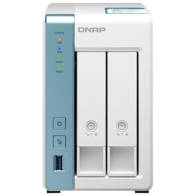 Qnap TS-231K Server Nas e di Archiviazione Collegamento Ethernet Lan Tower Bianco