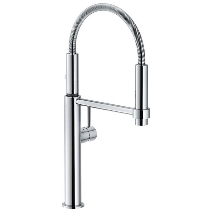 Franke Pescara Semi-Pro Miscelatore monocomando con doccetta orientabile doppiogetto e canna girevole 360° Cromato 115.0393.976