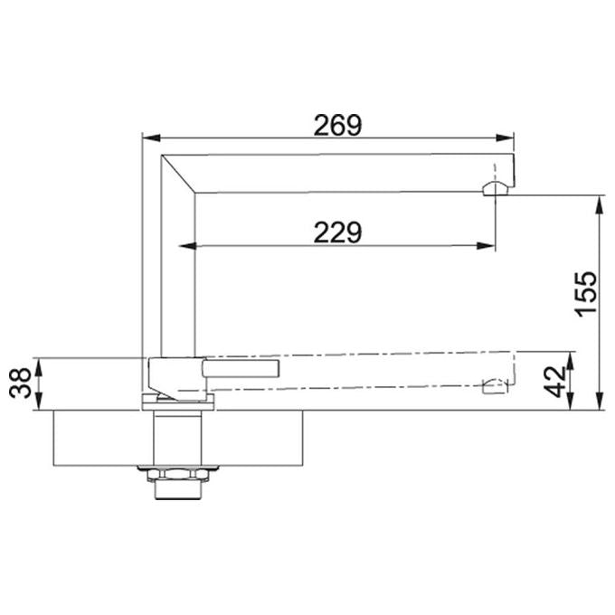 Franke Active Window Miscelatore monocomado sottofinestra con canna girevole 360° Cromato 115.0486.980