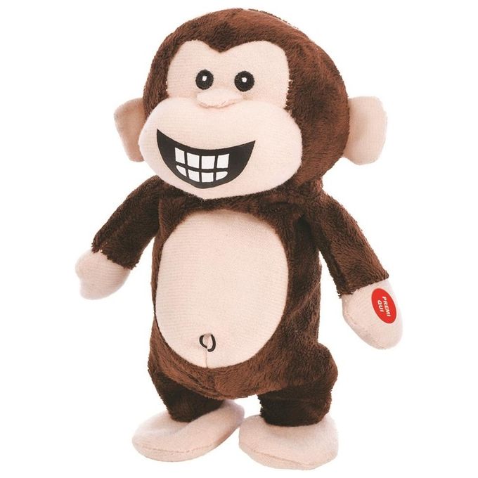 De.Car Peluche Scimmietta Cammina-Ripete 20cm