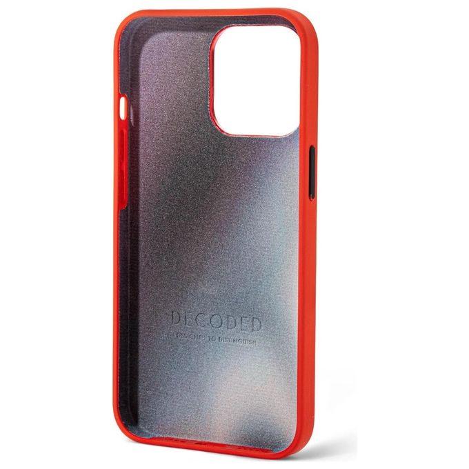 Decoded Silicone Cover Posteriore per iPhone 13 Pro Max Brick Red