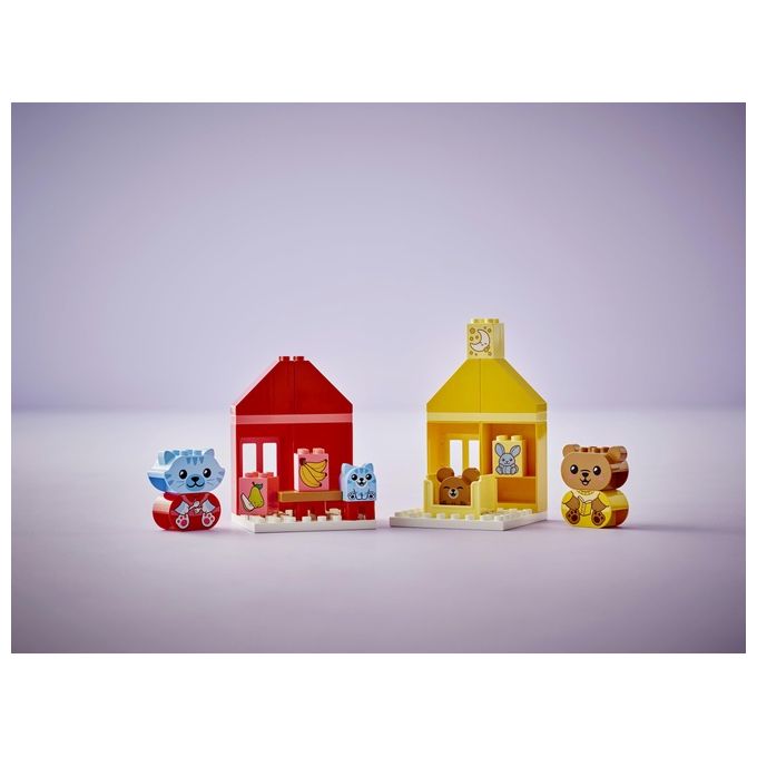 LEGO DUPLO 10414 Attivita' Quotidiane: Mangiare e Andare a Letto, Giochi per Bambini da 1.5 Anni in su con 4 Animali Giocattolo