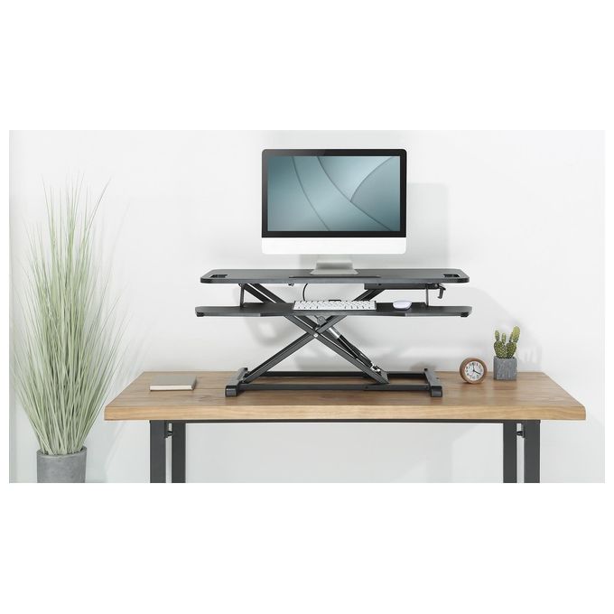 Digitus DA-90380-1 Supporto da Tavolo per Tv a Schermo Piatto Libera Installazione Nero