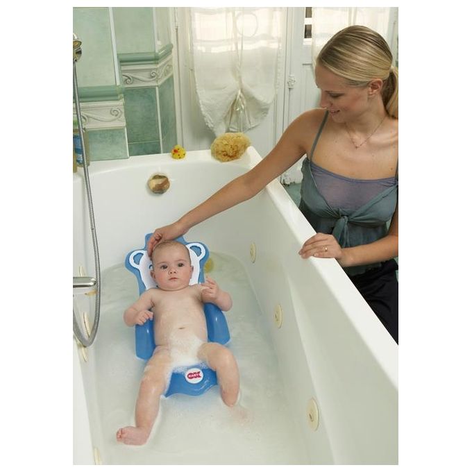 Okbaby 794 Buddy Sdraietta Anatomica con Seduta in Gomma Antiscivolo per il Bagnetto del Neonato 0-8 Mesi Turchese