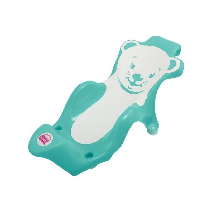 Okbaby 794 Buddy Sdraietta Anatomica con Seduta in Gomma Antiscivolo per il Bagnetto del Neonato 0-8 Mesi Turchese
