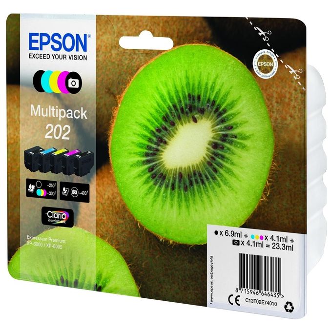 Epson Multipack 202 kiwi 5 Colori Capacita' Standard per Xp-6000-5