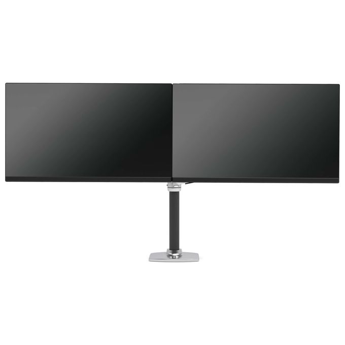 Ergotron Lx Dual Stacking Arm Tall Pole Black Accents Polished