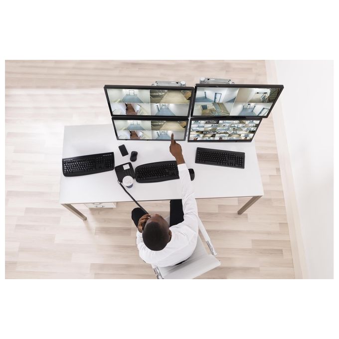 Ergotron Lx Dual Stacking Arm Tall Pole Black Accents Polished
