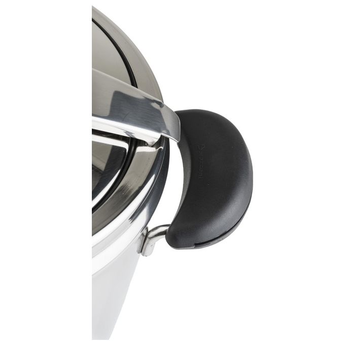 Barazzoni 52604500708010 Amelia+ Pentola a Pressione 7 L Acciaio Inox 18-10 Induzione Manico Ergonomico colore Nero