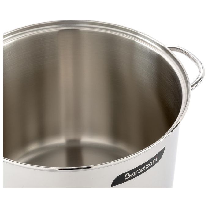 Barazzoni 266101026 Bonita Pentola in Acciaio Inox 18-10 Diametro 26 cm Capacita' 9.5 L Adatta a Tutte le Fonti di Calore incluso Induzione colore Acciaio inox