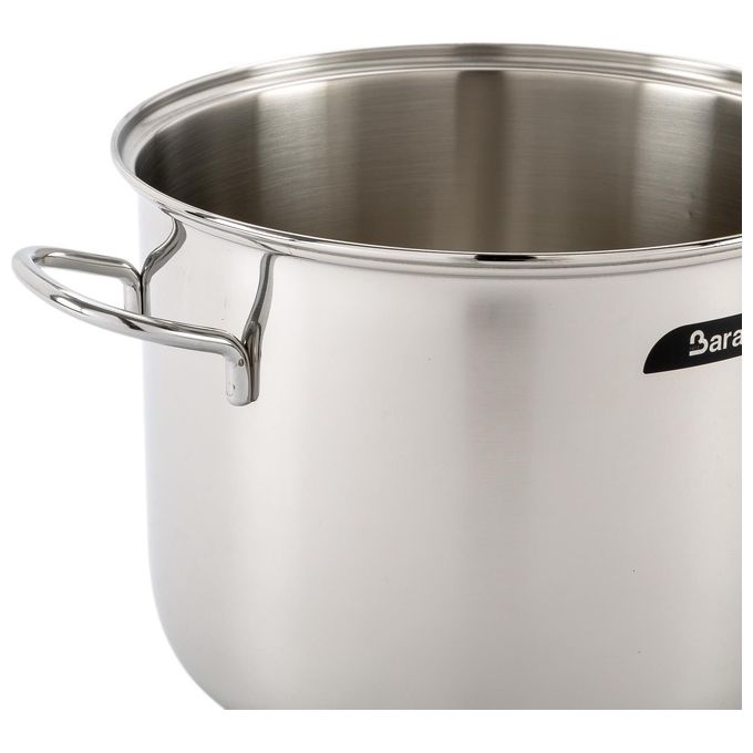 Barazzoni 266101024 Bonita Pentola Acciaio Inox 18-10 Triplo Fondo Induzione Gas Capacita' 8 L colore Acciaio